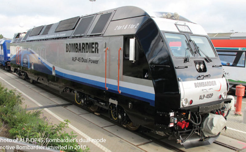 ALP-DP45, Bombardier’s dual-mode locomotive Bombardier unveiled in 2010.