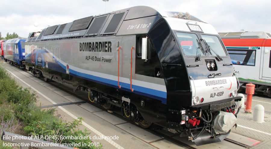 ALP-DP45, Bombardier’s dual-mode locomotive Bombardier unveiled in 2010.