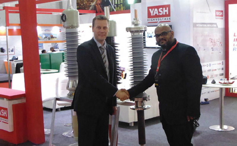 Laurent Vlesik (left) and Keyur Shah at the launch of India’s first localized RIP bushing, by Yash High Voltage Insulators