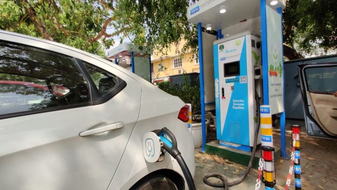 Electric-car-getting-charged | T&D India