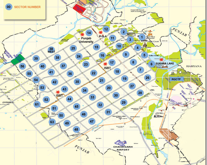 Map of Chandigarh | T&D India