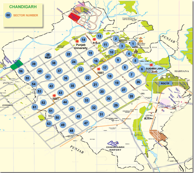 Map of Chandigarh | T&D India