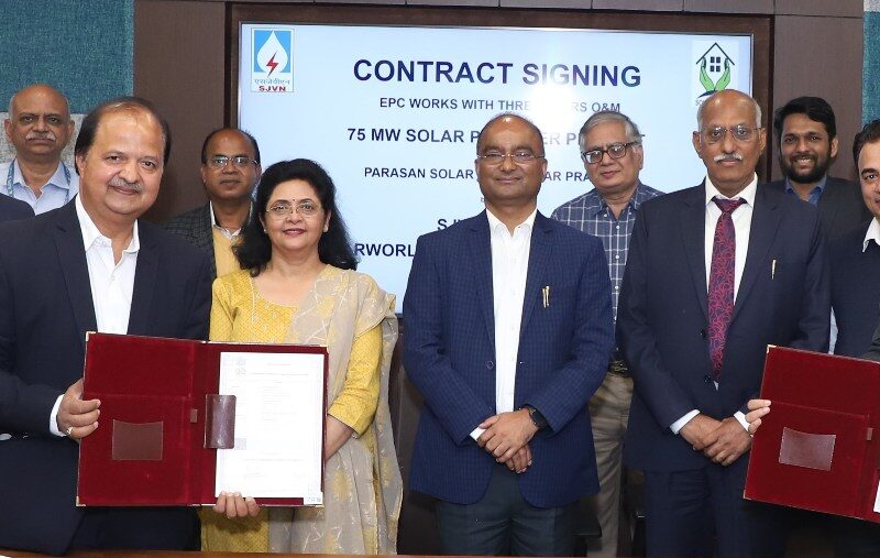 SJVN 75mw UP Solar | T&D India